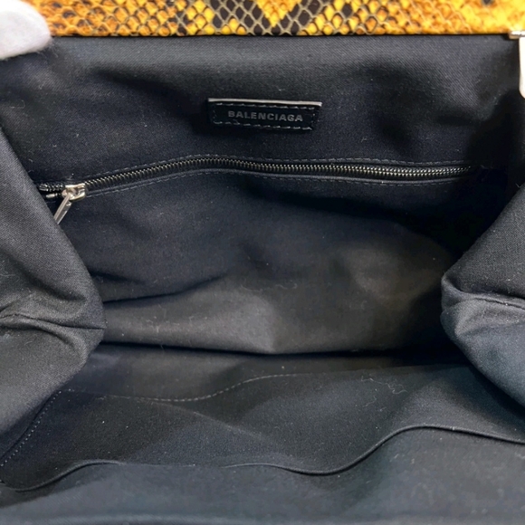 Balenciaga Python Effect Cloud Clutch - Picture 7 of 9